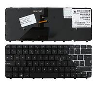 Power4Laptops UK Layout Glossy Black Frame Backlit Black Replacement Laptop Keyboard Compatible With HP Folio 13-1050LA