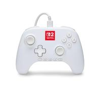 PowerA Advantage Wired Controller for Nintendo Switch 2 with Lumectra - White, Officially Licensed, RGB Lighting, Hall Effects, Mappable Buttons, C Button, Pro Controller