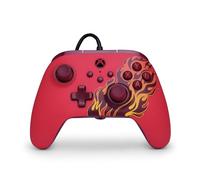 PowerA Advantage Wired Controller for Xbox Series X|S - Red Blaze, gamepad, wired video game controller, gaming controller, USB-C, Works with Xbox One, Officially Licensed