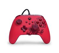 PowerA Advantage Wired Controller for Xbox Series X|S - Red Flame, gamepad, wired video game controller, gaming controller, USB-C, Works with Xbox One, Officially Licensed
