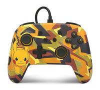 PowerA Enhanced Wired Controller for Nintendo Switch and Oled Model, Advance Gaming Buttons, 3.5mm Stereo Jack and Anti-Friction Rings, Officially Licensed: Camo Storm Pikachu