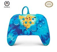 PowerA Enhanced Wired Controller for Nintendo Switch and Oled Model, Advance Gaming Buttons, 3.5mm Stereo Jack and Anti-Friction Rings, Officially Licensed: Tie Dye Pikachu