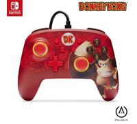 PowerA Enhanced Wired Controller for Nintendo Switch and Oled Model, Advance Gaming Buttons, 3.5mm Stereo Jack and Anti-Friction Rings, Official: Donkey Kong Flex