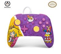 PowerA Enhanced Wired Controller for Nintendo Switch and Oled Model, Advance Gaming Buttons, 3.5mm Stereo Jack and Anti-Friction Rings, Officially Licensed: Princess Peach Battle