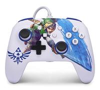 PowerA Enhanced Wired Controller for Nintendo Switch and Oled Model, Advance Gaming Buttons, 3.5mm Stereo Jack and Anti-Friction Rings, Officially Licensed: Master Sword Attack