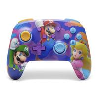PowerA Enhanced Wireless Controller for Nintendo Switch, Switch Lite & OLED Model, Rechargeable Bluetooth Gamepad with up to 30 Hours of Play Time, Official: Mario; Color Splash Heroes