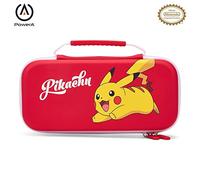 PowerA Protection Case for Nintendo Switch, Switch Lite & OLED Model, Hard Shell Protective Pouch with Carry Handle and 9 Game Cards Storage, Official: Pikachu Playday