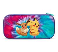 PowerA Slim Case for Nintendo Switch, Switch Lite & OLED Model, Protective Pouch with 10 Game Cards Storage and Built-in Play Stand, Official: Pokemon; Tie-Dye Pikachu & Eevee