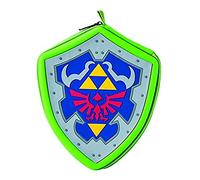 PowerA Universal Nintendo 3DS The Legend of Zelda Hylian Shield Case - Green - Soft Shell - Zipper Closure - Compatible with 3DS, 3DS XL, DS, DS XL