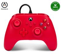 PowerA Wired Controller For Xbox Series X & S, Xbox One, PC, Windows 10 & 11, Dual Rumble Motors, Detachable 10ft USB Cable, 3.5mm Stereo Headset Jack, Official: Red