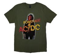 Powerage Band Logo T Shirt AC/DC Green S