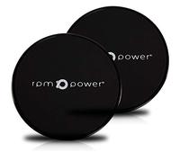 Powerball Core Sliders by RPM Power - Focused Core Training for Toned, Sculpted Abs - Full Body Workout - Dual Sided - Suitable for all Floors (Black)