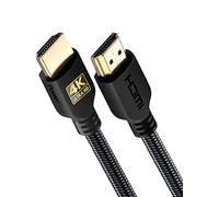 PowerBear 4K HDMI Cable 0.3 M | High Speed, Braided Nylon & Gold Connectors, 4K @ 60Hz, Ultra HD, 2K, 1080P, ARC & CL3 Rated | for Laptop, Monitor, PS5, PS4, Xbox One, Fire TV, Apple TV PC