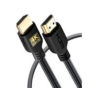 PowerBear 4K HDMI Cable 1 M | 2 Pack, High Speed, Braided Nylon & Gold Connectors, 4K @ 60Hz, Ultra HD, 2K, 1080P, ARC & CL3 Rated | for Laptop, Monitor, PS5, PS4, Xbox One, Fire TV, Apple TV PC