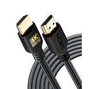 PowerBear 4K HDMI Cable 6 M | High Speed, Braided Nylon & Gold Connectors, 4K @ 60Hz, Ultra HD, 2K, 1080P, ARC & CL3 Rated | for Laptop, Monitor, PS5, PS4, Xbox One, Fire TV, Apple TV PC