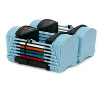 PowerBlock Sport 24 Adjustable Dumbbells, Sold in Pairs, 3-24 lb. Dumbbells, Durable Steel Build, Innovative At Home Workout Equipment, All-in-One Exercise Dumbbells, Strength Training, Blue