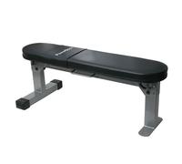 POWERBLOCK Travel Bench, Workout Bench, Folds Up for Easy Storage, Innovative Workout Equipment, Home & Commercial Gyms, Comfortable High Density Foam Upholstery Silver
