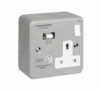 Powerbreaker K21-Mp 13A 1Gang Rcd Type A Passive Metal Clad Socket