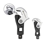 Powerbuilt 2 Piece Spring-Loaded Crowfoot Wrench Set, Adjustable, Auto Size, Universal, Self-Adjusting, Power Grip, Rapid Wrench- 240274