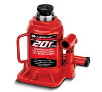 Powerbuilt 20 Ton Shorty Bottle Jack, Heavy Duty 40000 Pound Vehicle Hydraulic Lift with Stable Base, Pin Release, Stubby - 647504