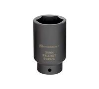 Powerbuilt 34mm Axle Nut Socket, 1/2 Inch Drive, Use with Impact Wrench, 12 Point Extra Deep, Remove Axle Shaft Nut - 648471