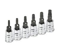 Powerbuilt 640049 1/4-Inch Drive Star Bit Set, 6-Piece