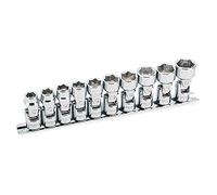 Powerbuilt 641715 3/8" Dr. 6 Pt. Metric Universal Socket Set (10 Piece) (10-19mm)