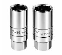 Powerbuilt 641870 2Pc Magnetic Spark Plug Socket