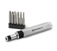 Powerbuilt - 7 Pc. Mini Impact Driver & Extractor Set, Hand Tools, Bit Drivers & Bits, Bit Drivers - Multi-in-One (647767)