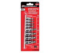 Powerbuilt - 8 Pc. 3/8" Drive Mm Zeon Hex Bit Socket Set, Hand Tools, Sockets - Hex Bit, Sockets - 3/8" Drive (642575)