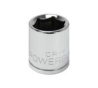 Powerbuilt 940032 3/8" Dr. 6 Pt. Metric Standard Socket, 17mm