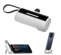 Powercapsule 5000 - Ultra-Compact All-In-OneEmergency Power Bank, with Fast-Charging Technology, Type-C Main + Strap and Main + Type-C Strap Two Options (White)