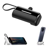 Powercapsule 5000 - Ultra-Compact All-In-OneEmergency Power Bank, with Fast-Charging Technology, Type-C Main + Strap and Main + Type-C Strap Two Options (Black)