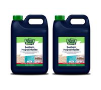 PowerChem 10L Sodium Hypochlorite High Strength Patio Block Paving Driveway Cleaner Washer Algae Weed Moss Blackspot & Lichen Killer Remover