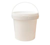 PowerChem 1L Plastic Bucket Pail + Handle & Lid - Heavy Duty ¦ Food Grade BPA Free ¦ Multi-use Fermentation Feed Dry Food Liquid Chemicals Hydroponics Storage Container