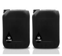 PowerChem 2 X 10L Plastic Water Container Jerry Can Un Certified Food Grade Ideal For Outdoor Camping Emergency And Industrial Use Black