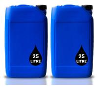 PowerChem 2 X 25L Anti Glug Water Container Storage Jerry Can Un Certified Food Grade For Outdoor Camping Emergency Industrial Use Blue