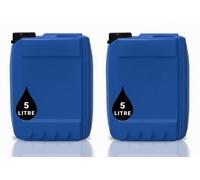 PowerChem 2 X 5L Plastic Water Container Jerry Can Un Certified Food Grade Ideal For Outdoor Camping Emergency And Industrial Use Blue