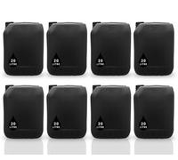 PowerChem 8 X 20L Plastic Water Container Jerry Can Un Certified Food Grade Ideal For Outdoor Camping, Emergency And Industrial Use Black