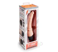 Powercocks 7-Inch Slim Anal Realistic Vibrator - Flesh Tone Silicone Dildo Vibrator with Veined Shaft | Flexible, Multi-Speed & Sure-Grip Base