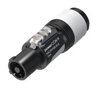 PowerCon Locking Socket, Power Out, Grey, 3 Pole, 6mm - 12mm - NAC3FXXB-W-S