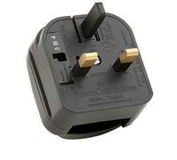 Powerconnections - Schuko Earthed Converter Plug - 13amp - (Colour Black)