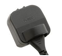 POWERCONNECTIONS - Schuko Non-Earthed Converter Plug - 5amp - Black