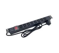 Powercool 1U PDU Horizontal Type 8Way 1.8m UK Plug