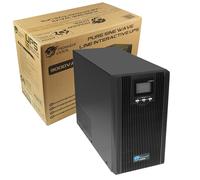 Powercool 3000VA2 Smart UPS Battery Backup - 2400W Pure Sine Wave Line-Interactive UPS with AVR, DSP Control, ECO Mode, USB/RS-232, RJ45 Surge Protection, 2× UK + 3× IEC Outlets | 4× 12V 9Ah Batteries