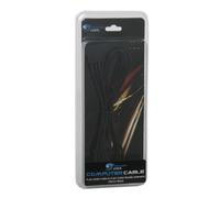 Powercool 45cm 4-Pin Male to 4-Pin Female Molex Extension Braided Cable - Black