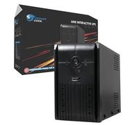 Powercool 650VA Smart UPS Battery Backup - 390W Line-Interactive Uninterruptible Power Supply with AVR, RJ45 Surge Protector, USB Monitoring, 2× UK Outlets, Generator Compatible | 12V 7Ah Battery