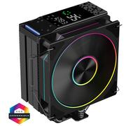 Powercool Typhoon Black ARGB Tower CPU 240W Cooler with LED Display - PC-TYPHOON-BLK