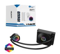 Powercool Velocity 120mm ARGB All-In-One Liquid CPU Cooler - Intel & AMD Compatible, FDB Infinity Fans - Black - COPCWCVELOCITY120BLK