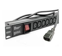 POWERDATA 6 WAY RACK PDU IEC C13 SKTS TO IEC C14 PLUG - HORIZONTAL